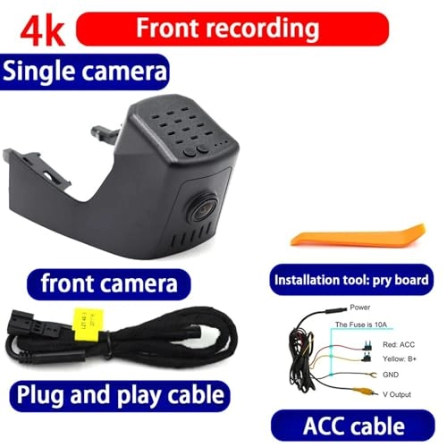 Dash Cam for VW Touareg CR - 4K 2160P With 128G SD Card