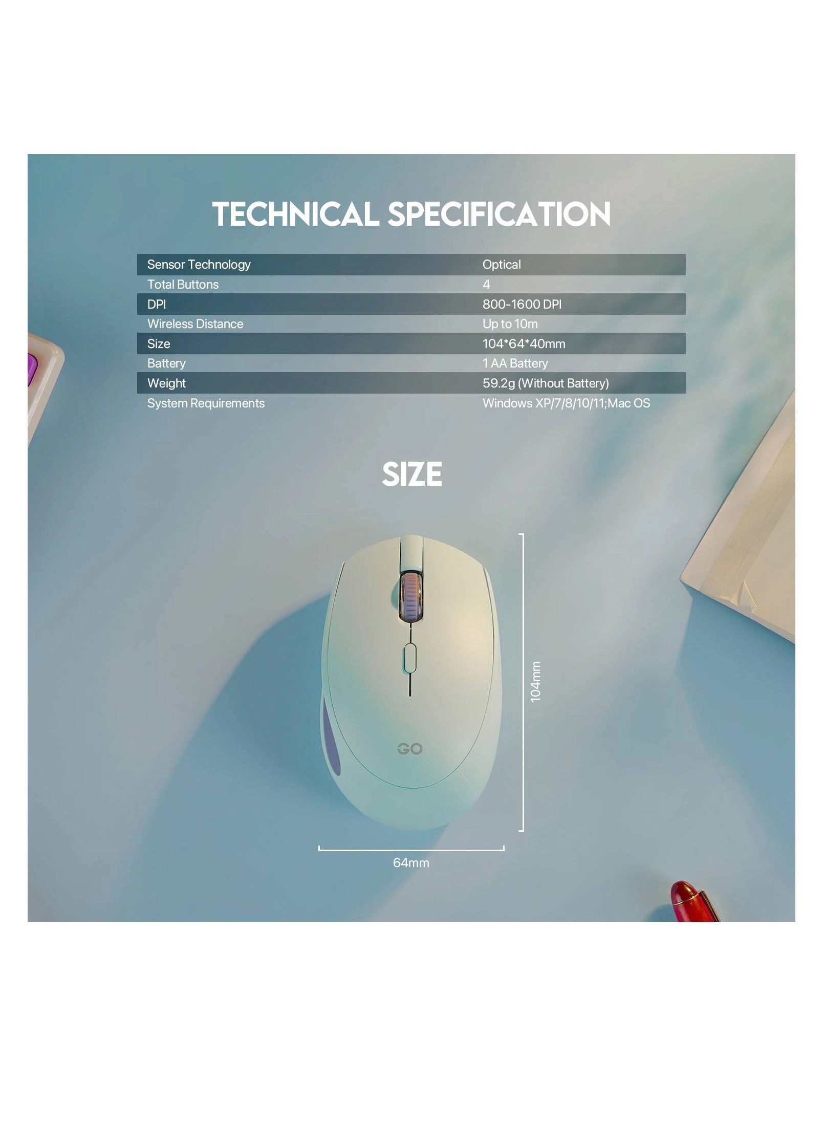 GO W193 Mouse - Wireless