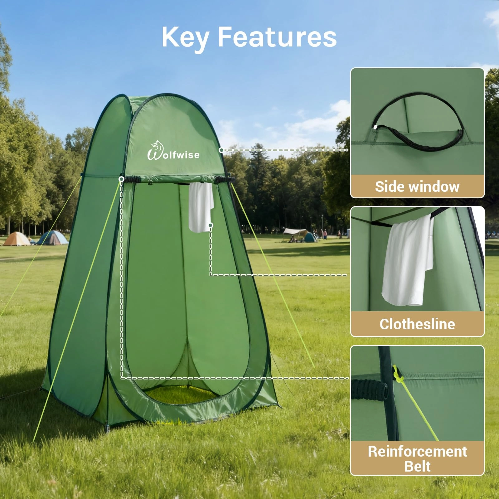 LP250168 - 6'3" H 39.4" W Green