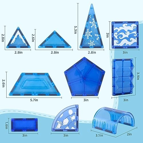 Arctic Animals Magnetic Tiles - 3 years and up 57 pieces