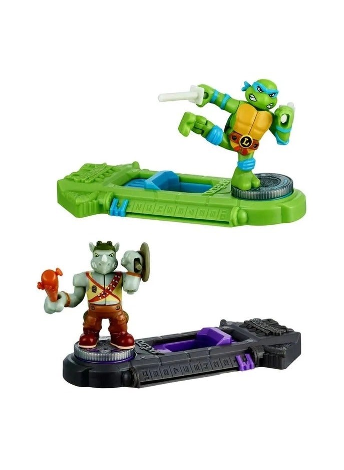 Legends Of Tmnt Mini Battling Action Warriors - Leonardo + Rocksteady (15244)