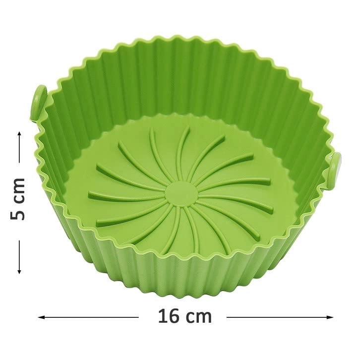 Air Fryer Silicone Pot Liners - Reusable 6.3 inches 2 Pack