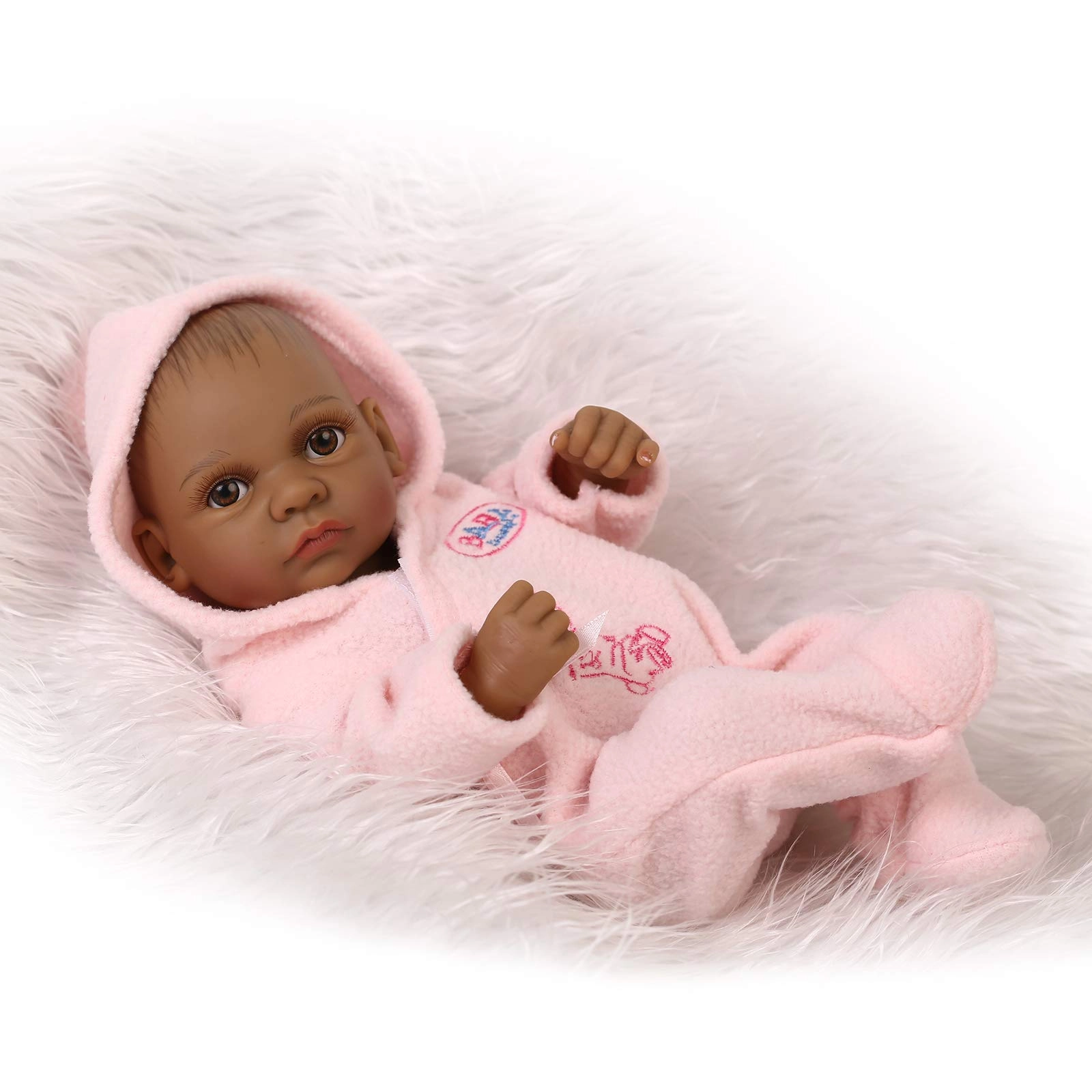 iCradle Reborn Baby Doll - 10 inch 28cm Silicone Vinyl African American