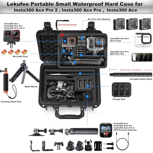 Waterproof Hard Case - 27.43 x 10.92 x 22.35 cm Insta360 Ace Pro 2/Insta360 Ace Pro/Insta360 Ace