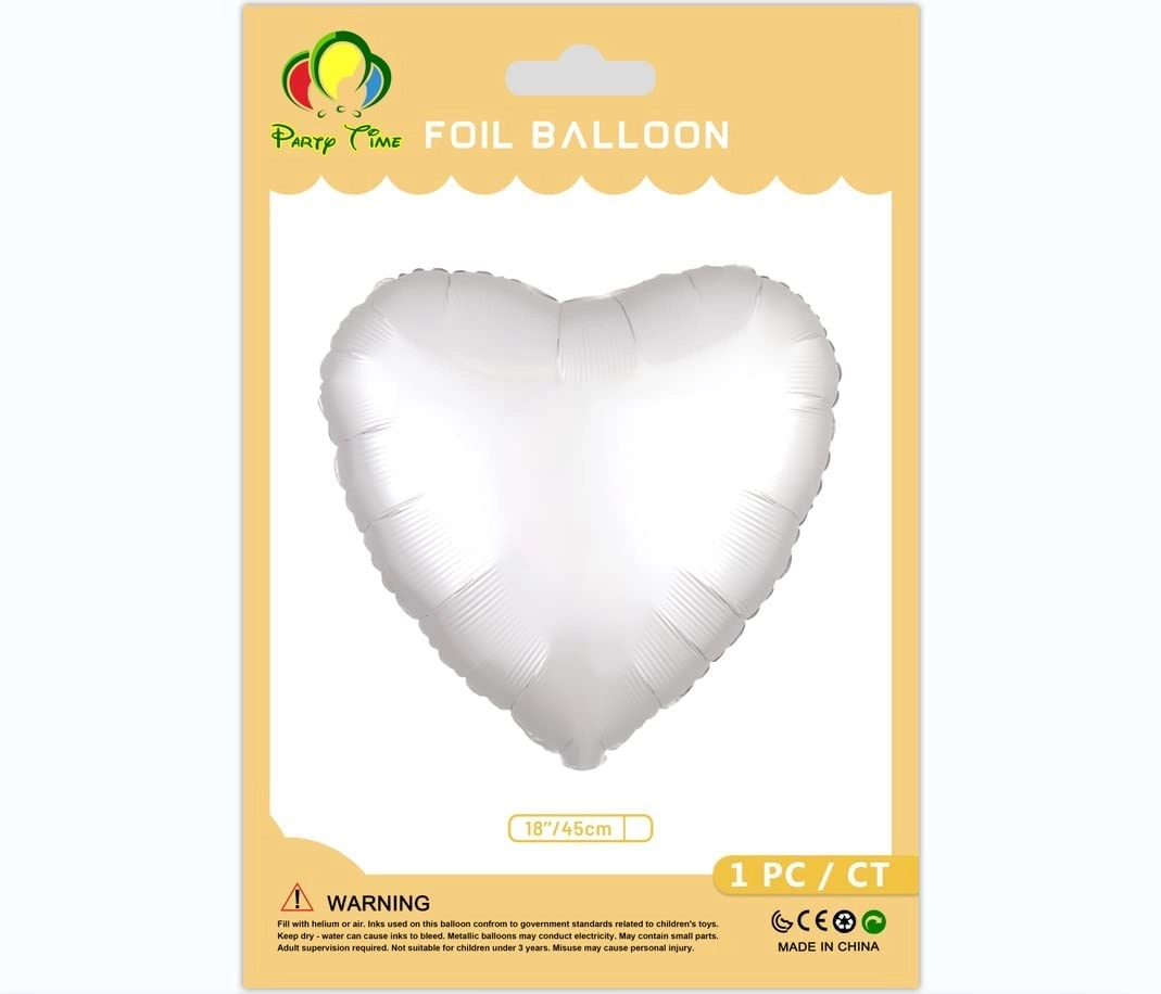 Heart Foil Balloon - 1-Piece Valentines