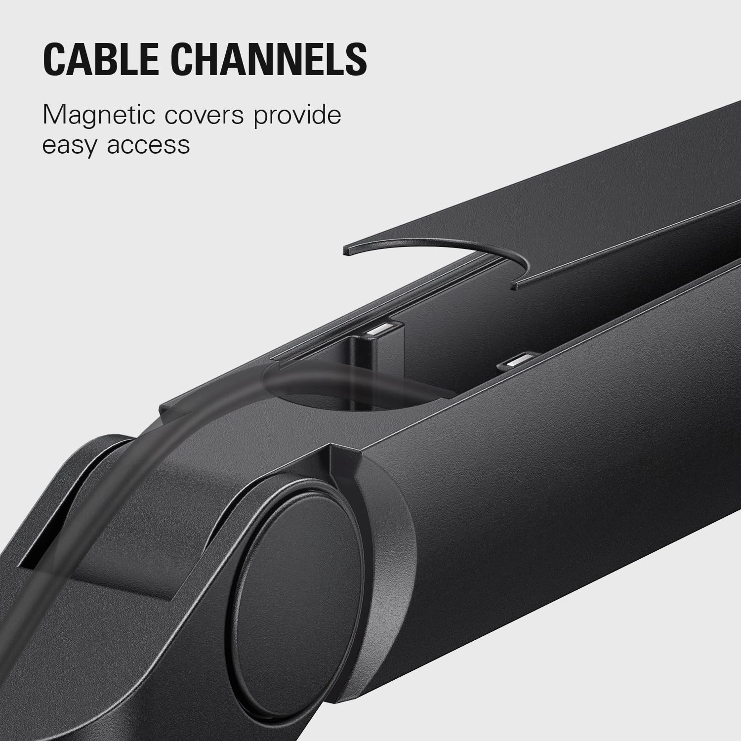 Wave Mic Arm - Low Profile Cable Channels