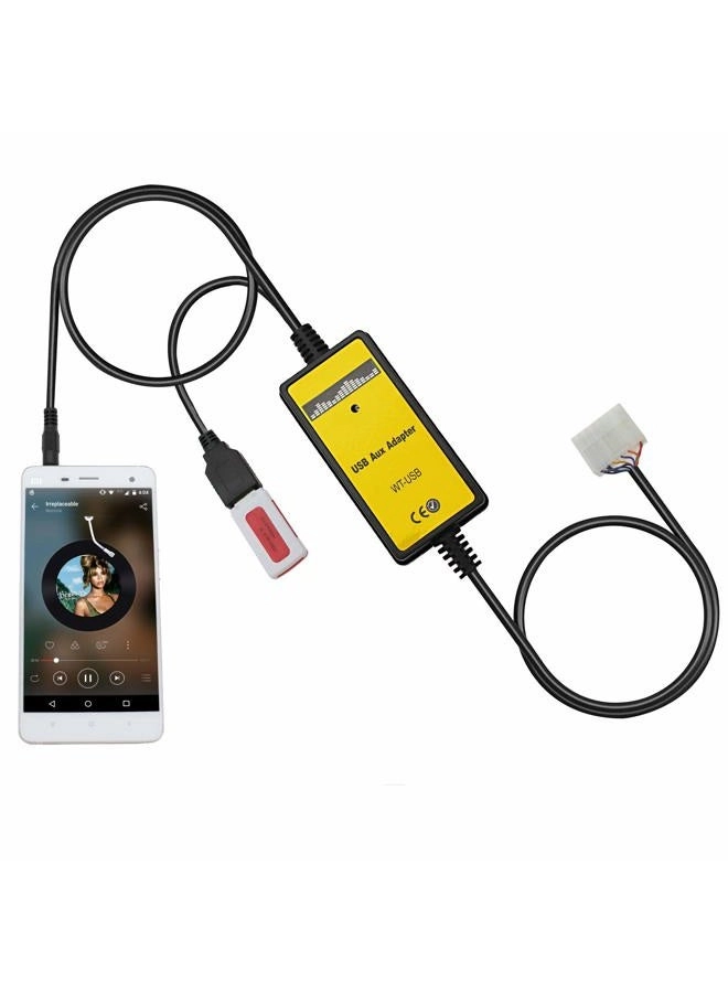 AUX Input & USB Charging Interface - 3.5mm AUX 5V/3.0A USB CD changer