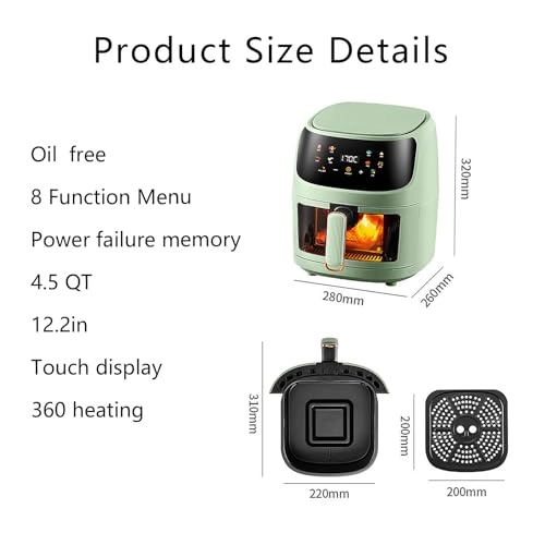 Visual Window Air Fryer B0DF72ZB2T