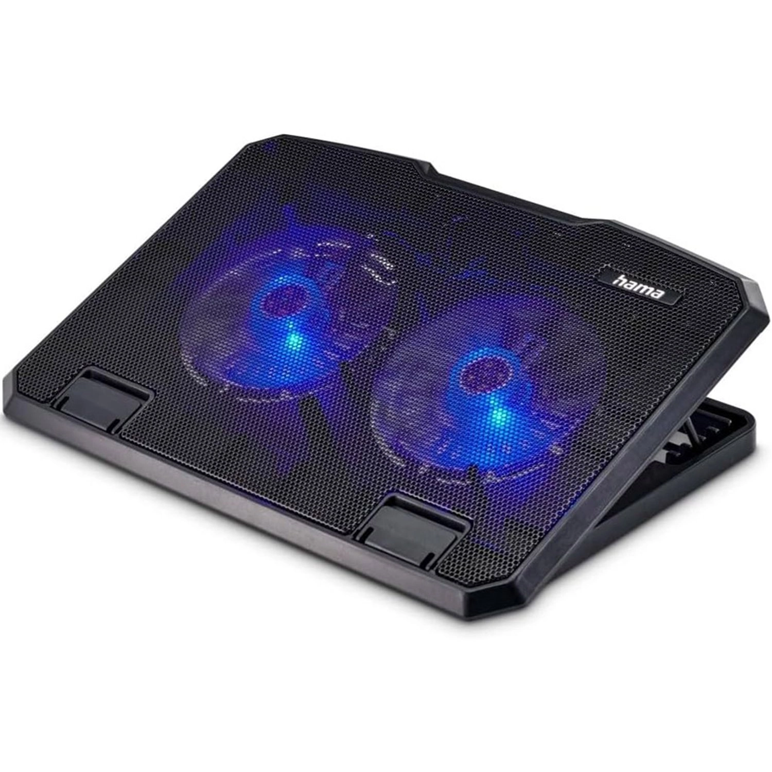 Black Metal Laptop Cooler - 2 Fans 15.6 Inch