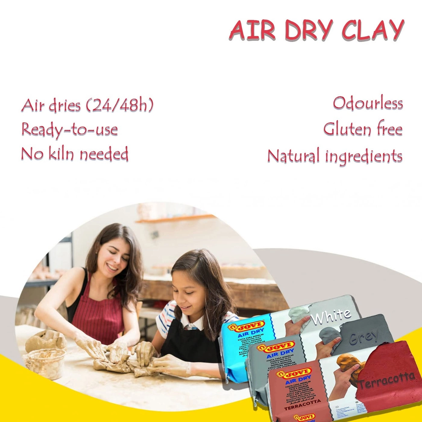 European AirDry Modelling Clay - Pack of 2