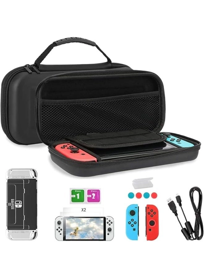 ZONEY Switch Carrying Case - Hard Shell Portable Black