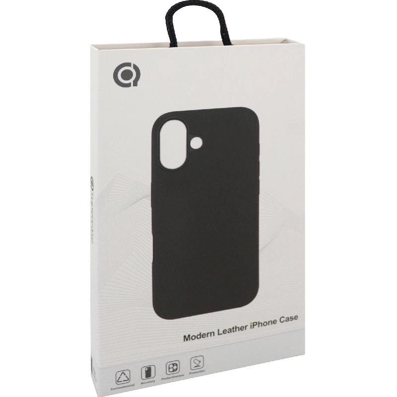 Modern Leather Case Back Cover with MagSafe for iPhone 16 Plus