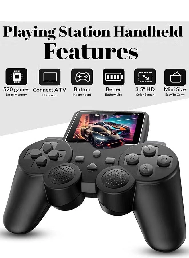 S10 Mini Joystick - 520 Games 4.3-inch Black Kit