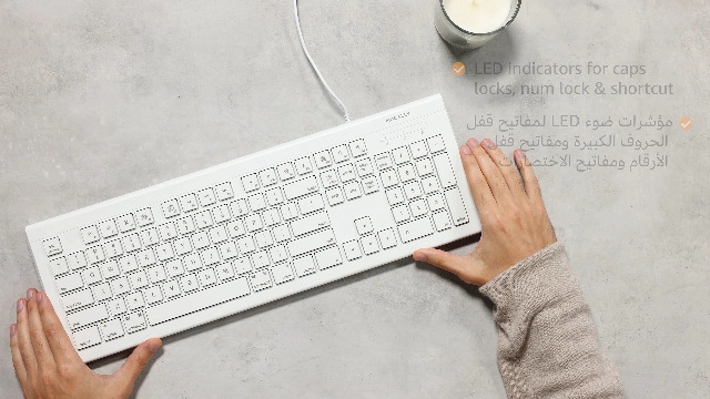Full Size USB Wired Keyboard - QWERTY Wired