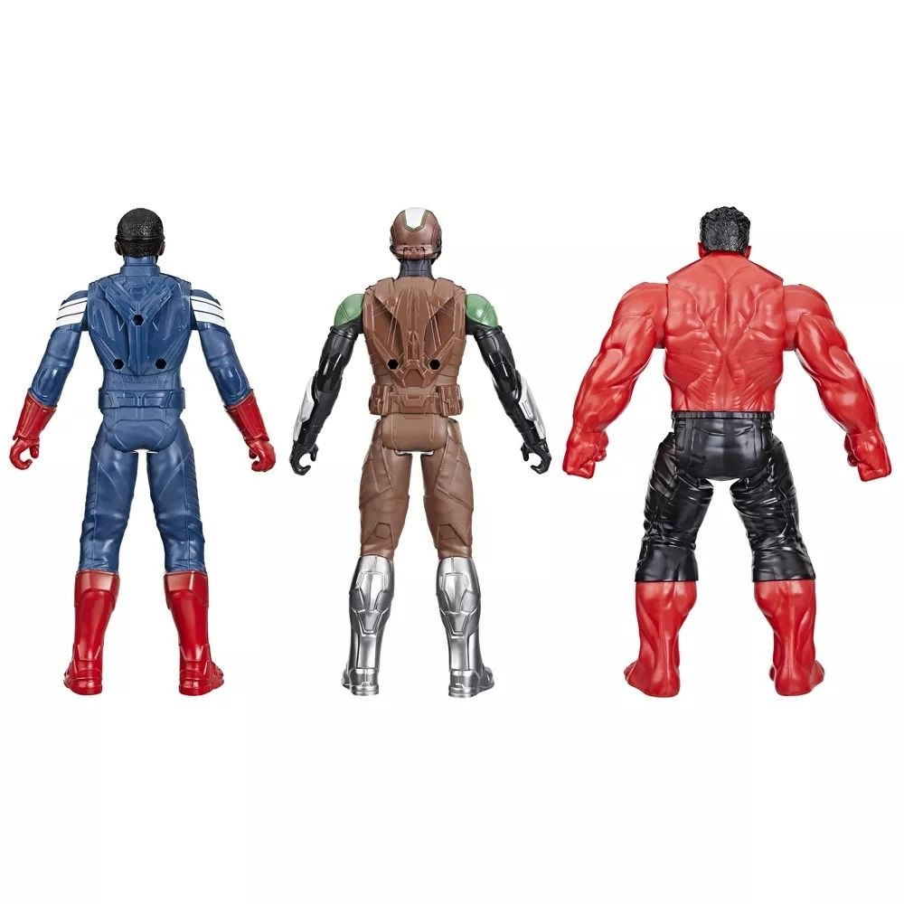 Captain America Brave New World Titan Hero Series - Marvel's Falcon + Captain America + Red Hulk (F92955L00) 3 pcs