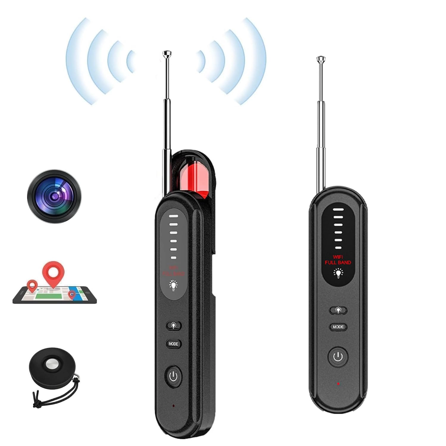 METRICSQUARE Hidden Camera Detector - 6 Levels Sensitivity 3 Detection Modes Portable