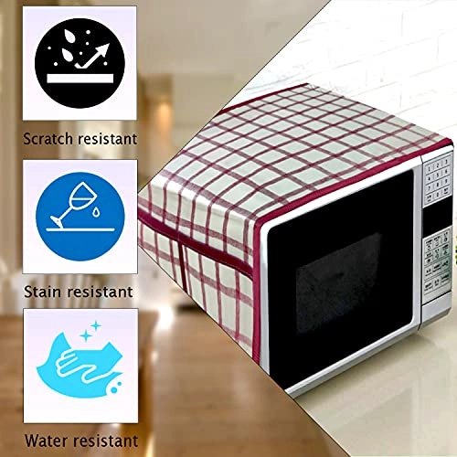 Microwave/Oven Top Cover - 4 Utility Pockets Polyester