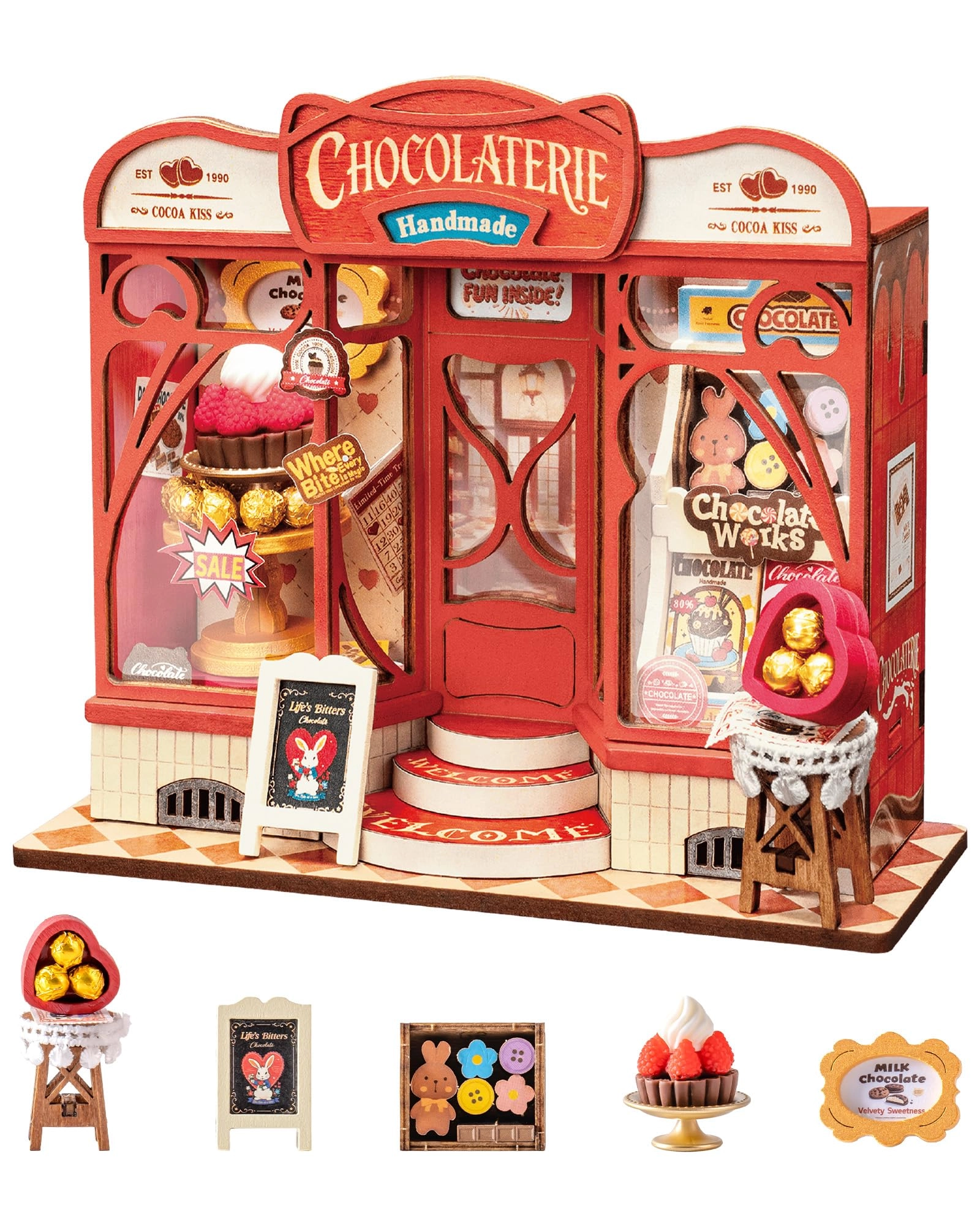 Rolife Dollhouse Mini Shop Series Miniature Model Kit - toy shop 1:24