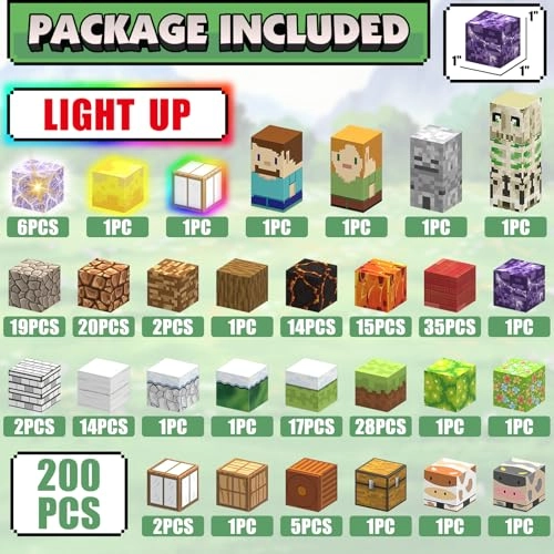 Magnetic Building Blocks - 200 pcs