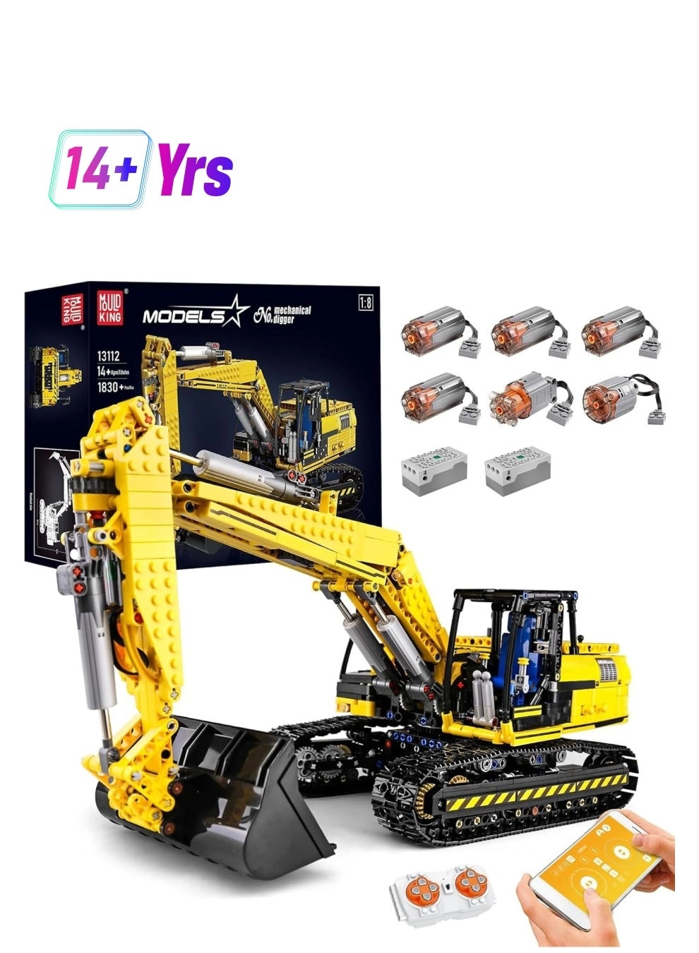 mould king RC Excavator - 2169 pcs