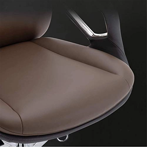 Desk Chair - PU Leather Brown High Back