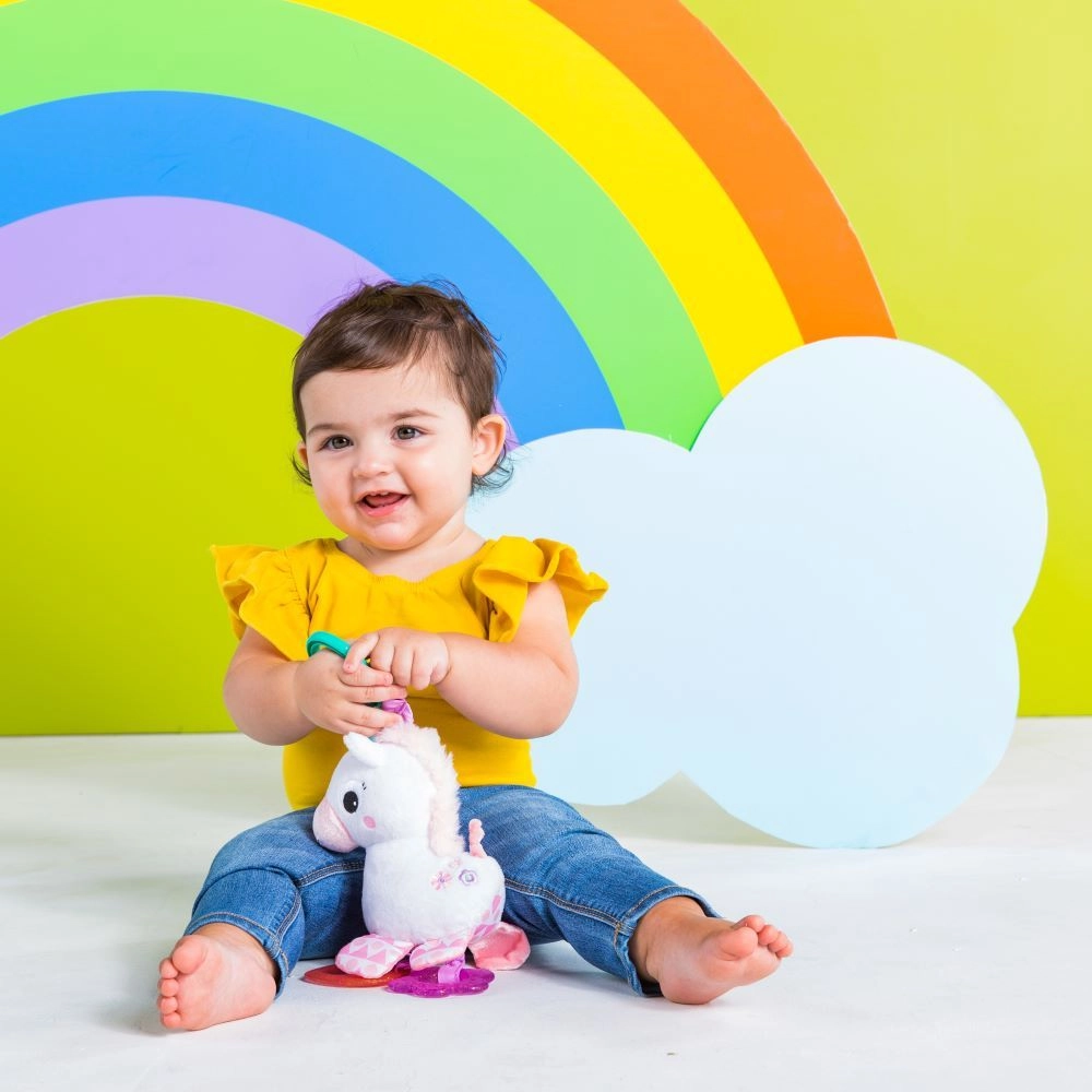 Sparkle And Shine On The Go Teething Toy - Unicorn - Take-along Rattle