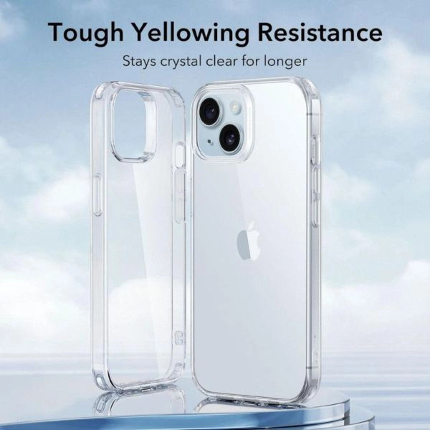 Clear Case with Screen Protector - Soft TPU Material for iPhone 15 Plus