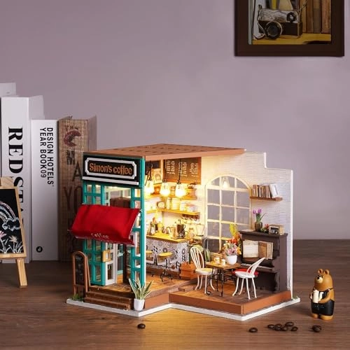 DIY Miniature Dollhouse Kit - Simon's Time Cafe
