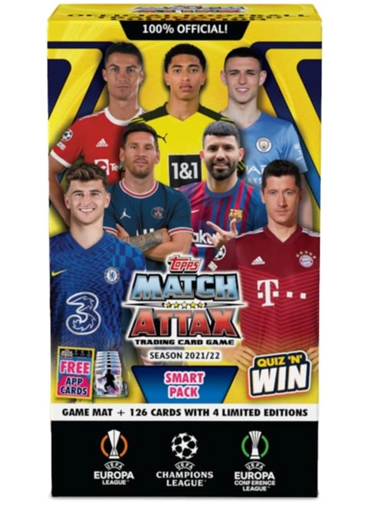Topps India UEFA Champions League Match Attax 2021/22 TCG Collection Smart Pack - 126pcs