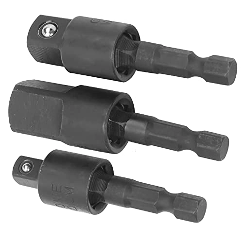 Power Drill Socket Set - 1/4in 3/8in 1/2in Hex Shank