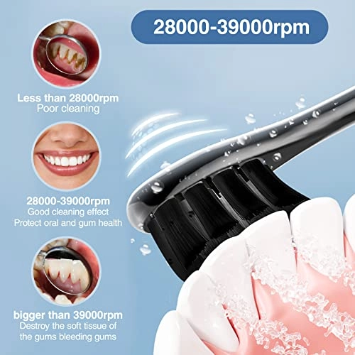 Sonic Electric Toothbrush - Adults 4 Replacement Heads 60 Days Per Charge