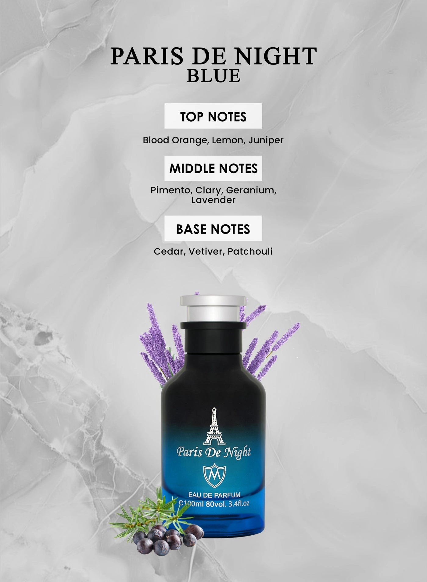 PARIS DE NIGHT BLUE Eau de Parfum 100ml