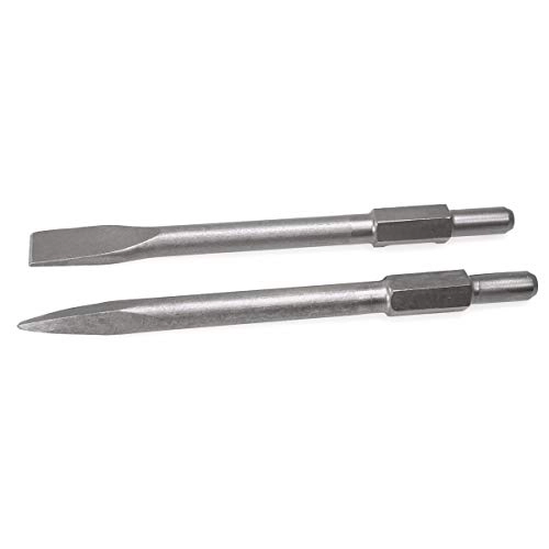 Flat & Point Chisel Bit Set - 1-1/8" Hex Size 2-Piece
