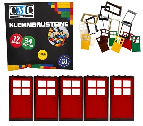 Door Frame - Beige 5 pcs + Door Leaf - Green