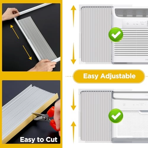 Window Air Conditioner Side Panel with Frame - Fits For 14,000-22,000 BTU AC Units Pack