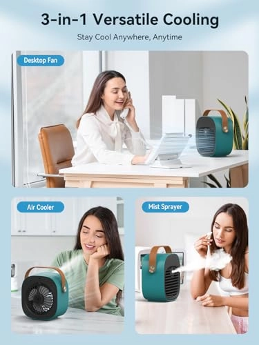 Portable Air Conditioner - 5200mAh Rechargeable 3 Speed