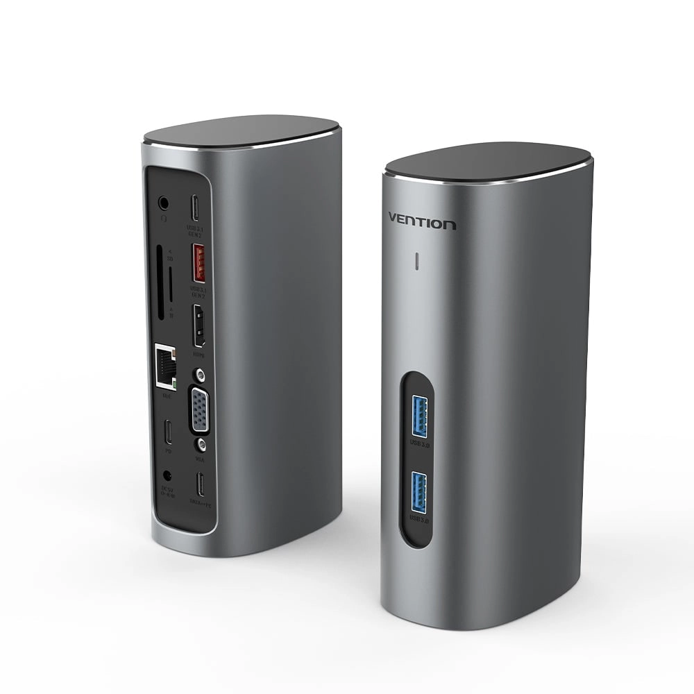 BUY4LESS FZCO USB-C to HDMI/VGA/USB 3.1 Gen 2/USB 3.1 Gen 2-C/USB 3.0x2/RJ45/SD/TF/TRRS 3.5mm/PD/DC Docking Station - USB-C