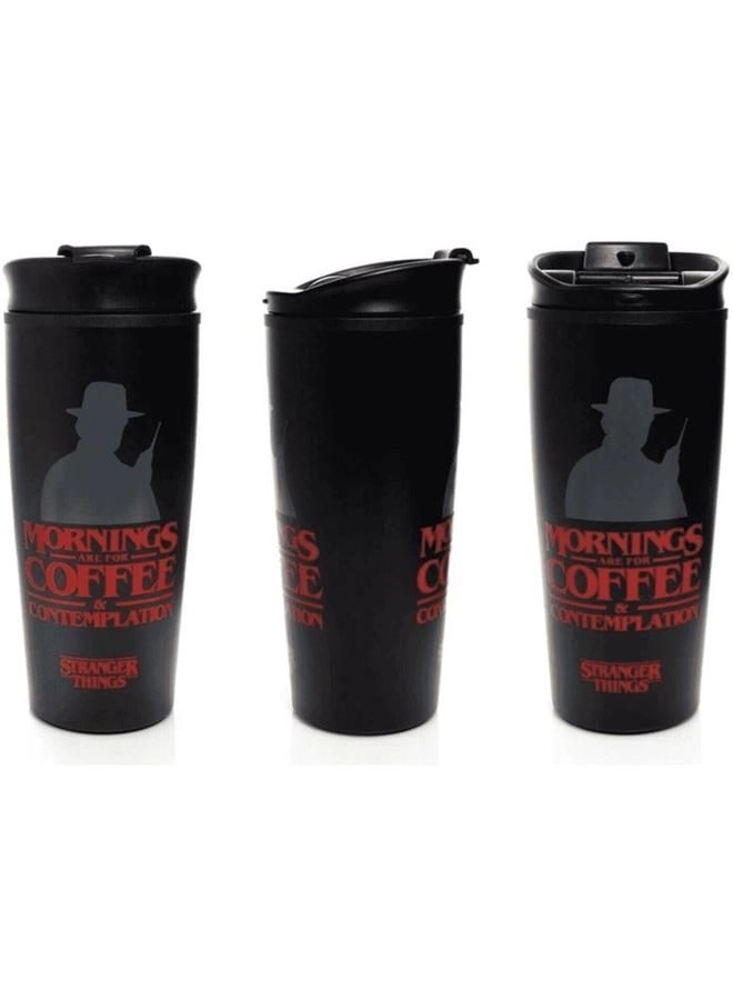 Stainless Steel Stranger Things 5 Insulated Cup And Straw - 425ml