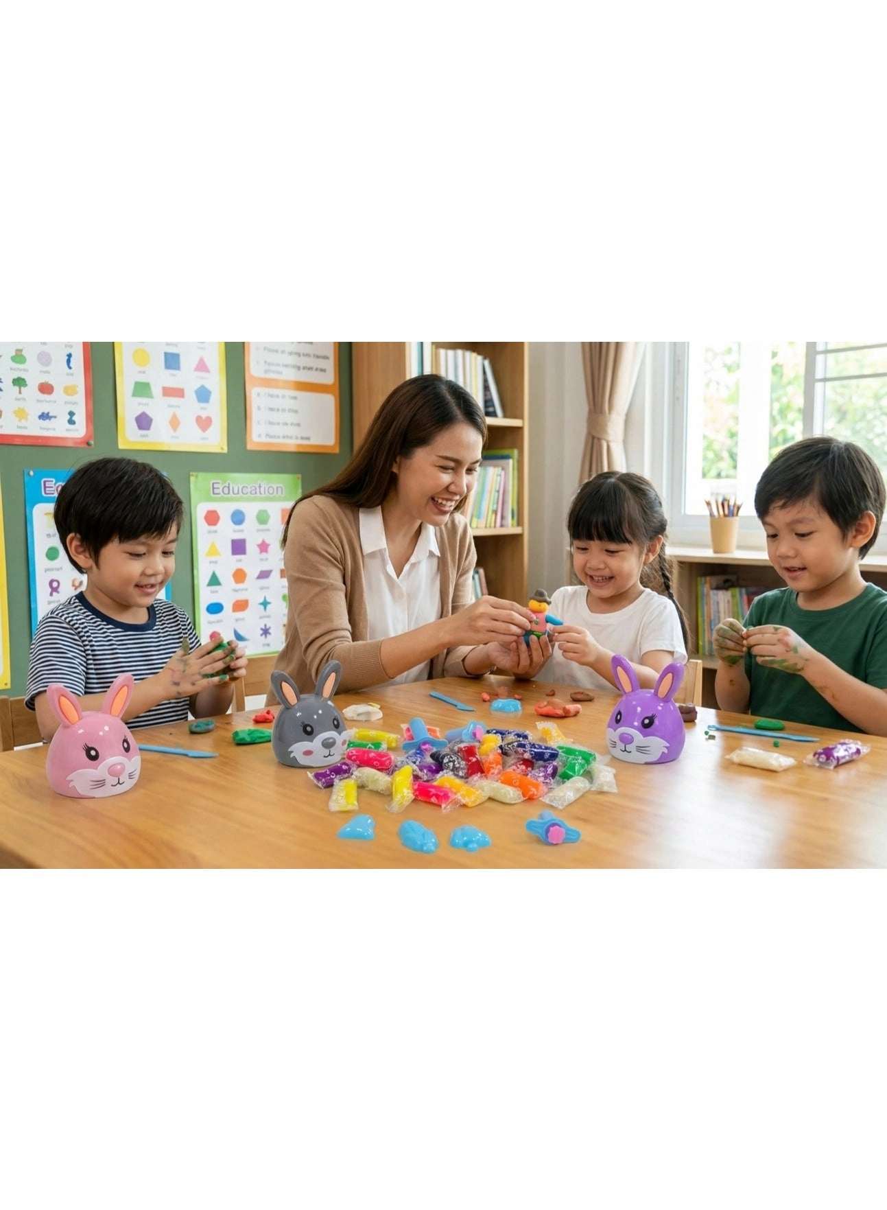Color Air Dry Foam Clay Kit 3pcs.
