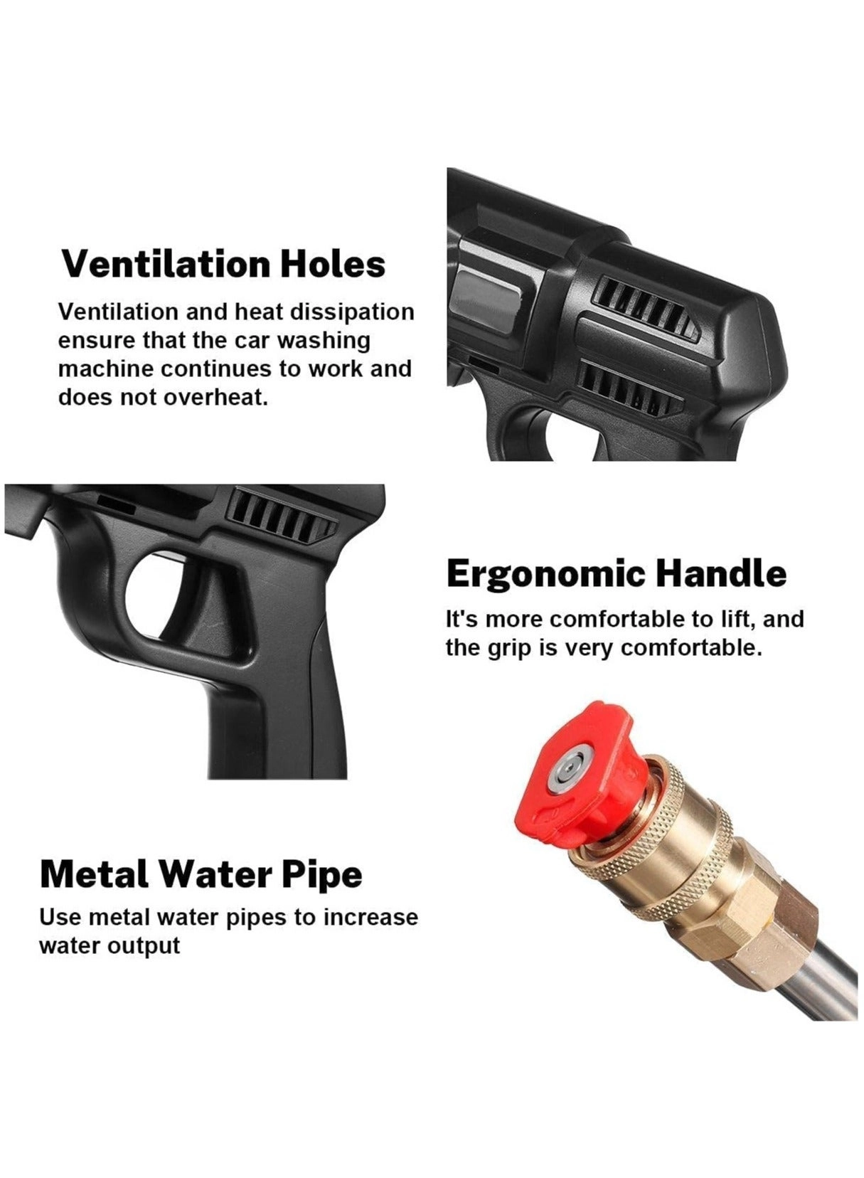 High Pressure Washer - 25V 15A 30Bar Cordless Portable