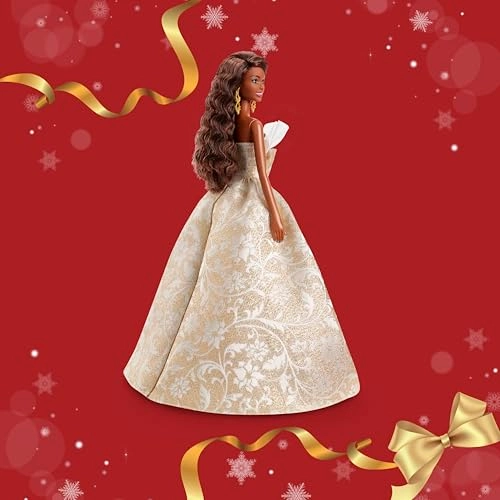 Signature 2025 Holiday Fashion Doll - Black Hair Silver & Gold Gown Ages 6+