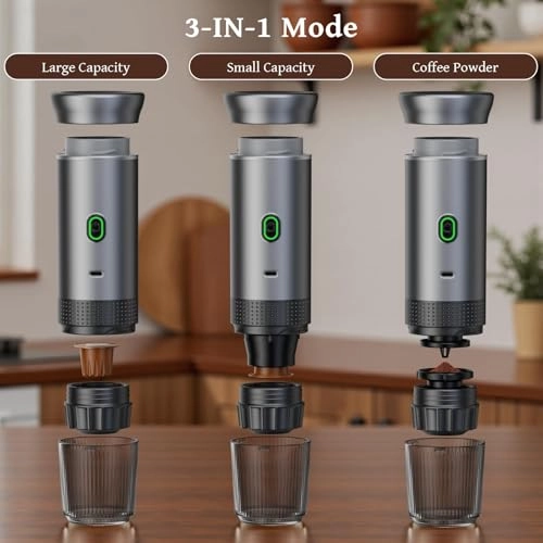 Portable Coffee Maker - 5 Cups 7500mAh battery