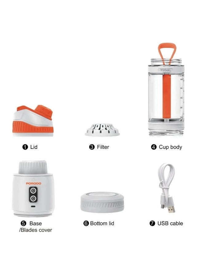 Nutrimix Dual-Spin Blender - Tritan Jar Rechargeable Battery Safety Blade Cover