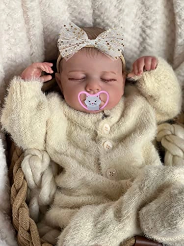 Reborn Baby Doll - 24 Inch Hand-Rooted Hair Ages 3+