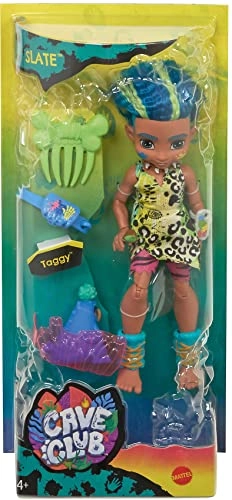 Slate Poseable Prehistoric Fashion Doll - Blue Hair with Dinosaur Pet Ages 4+