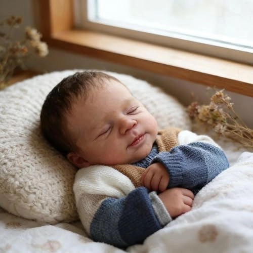 Reborn Baby Doll - 18 Inch Silicone Girl Sleeping Ages 3+