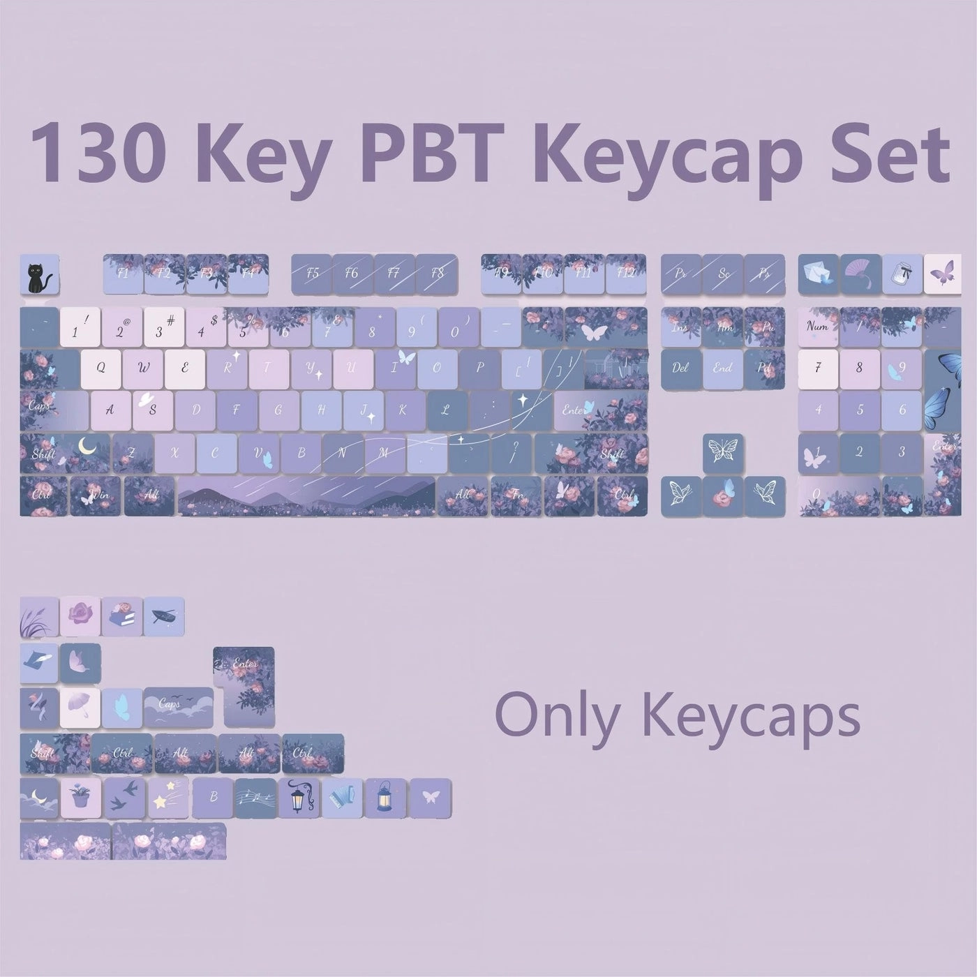 Dreamy Purple PBT Keycaps
