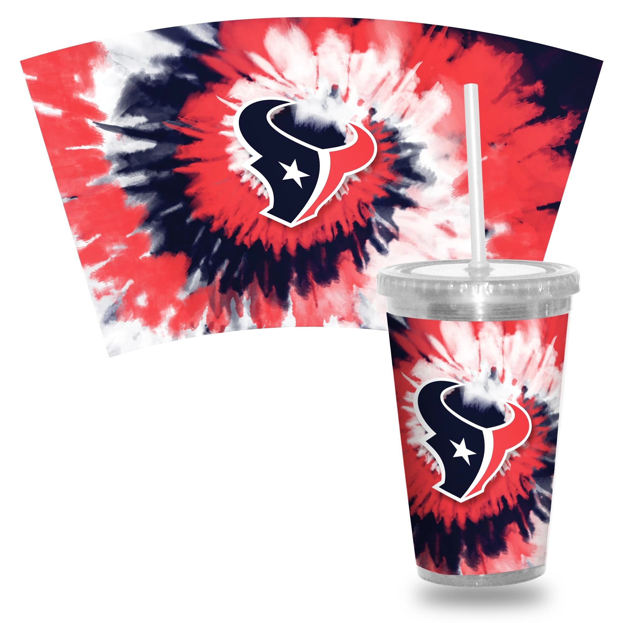 NFL Football Metallic Tie Dye Tumbler - 473ml