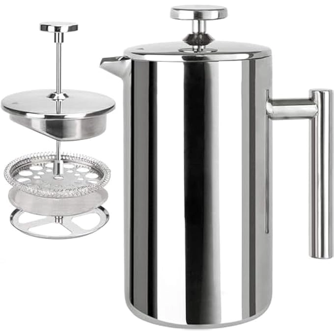 Portable French Press - Stainless Steel Travel