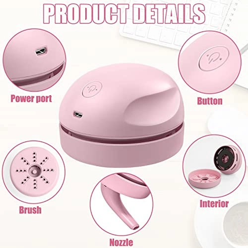 Desktop Vacuum Cleaner - USB Charging Detachable Vacuum Nozzle